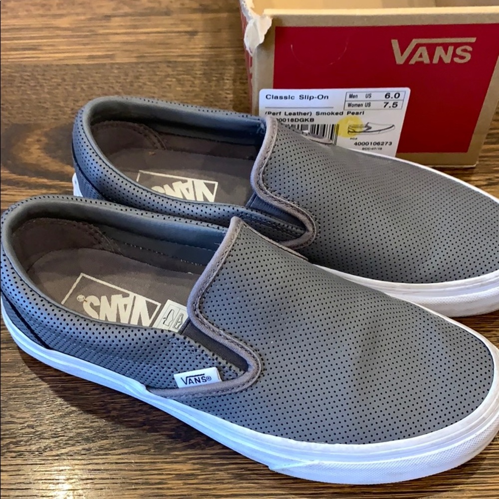 Vans Classic Slip on Perforated Smoked Pearl